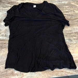 Old navy size L black v neck tee shirt